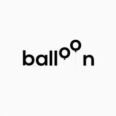 the word ballo n is written in black and white