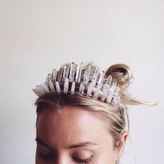 Diy Crystal Crown, Energy Muse, Jewelry By Brand, Diy Crown, Aura Crystals, Metal Headbands, Crystal Tiaras, Crystal Crafts, Diy Crystals