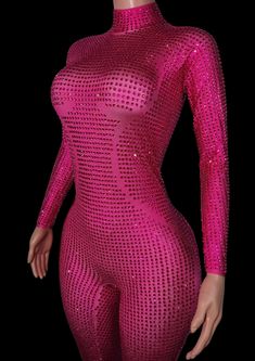 IMPORTANT! Our party wear is made to order. Please allow up to ~20-25 calendar days for production plus 3-7 days for shipping. Pink Catsuit, Pink Fitted Bodysuit For Festivals, Pink Sparkle Jumpsuit, Pink Stretch Jumpsuit For Club, Pink Sequin Bodysuit, Wildest Fantasy, Jumpsuit Party, Bare Beauty, Pink Jumpsuit