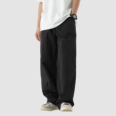 Material: 95% NylonFeatures: Pants, cargo pants, parachute pants, wide legs, slightly elastic, light, drawstring waist, solid color, straight-leg, relaxed fit, loose, soft, breathable, couple outfits.Style: Casual, college Casual Full-length Parachute Pants With Drawstring, Solid Color Full-length Parachute Pants With Cargo Pockets, Solid Color High-waisted Parachute Pants With Drawstring, Solid Color Drawstring Wide-leg Parachute Pants, Pink Wide-leg Parachute Pants With Cargo Pockets, Cargo Outfit, Costume Bags, Outwear Coat, Pants Cargo