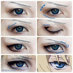 Sasori Cosplay, Eye Enlarging Makeup, Big Eyes Makeup