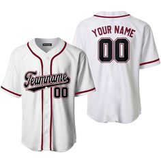 Design your artwork with our baseball jersey now. Custom Name Baseball Jerseys For Men & Women are baseball uniforms designed to meet the specific needs and preferences of the wearer. Each of our customized baseball jerseys is made-to-order from high-quality materials such as polyester, mesh, or a combination of both, and it features customizable options such as: Colors: The jersey can be made in a range of colors to match the team's color scheme or the personal preferences of the wearer. Sizes: White Baseball Jersey, Sport Uniform, Uniform Men, Baseball Jersey Men