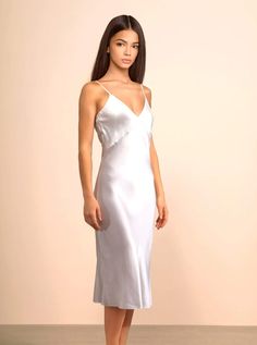 The moment you slip into this light and flowy dress you'll feel like the Goddess you are. Designed to be worn in and out of your home. Midi length and side slit for ease of movement. Pairs perfectly with our Aphrodite Silk Robe. 100% Mulberry Silk 19 momme (5A) 3-way Adjustable Straps (Criss-cross, Spaghetti, Low back) White Silk Slip Dress, Silk Loungewear, White Silk Dress, White Slip Dress, Silk Robe, Silk Slip Dress, Wedding Dreams, White Bridal, Silk Slip