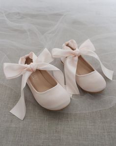 Spring Wedding Shoes With Satin Bow And Round Toe, Spring Wedding Shoes With Satin Bow, Pink Ballet Flats With Bow For Party, Pink Party Ballet Flats With Bow, Spring Ballet Flats With Satin Bow And Closed Toe, Wedding Shoes With Bow And Round Toe, Pink Ballet Flats With Bow And Round Toe, Pink Flats With Bow And Round Toe, Blush Pink Shoes