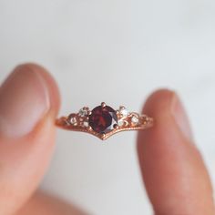 Garnet Stone Ring, Spinel Stone, Ring Stones, Black Spinel Ring, Vintage Inspired Rings, Spinel Ring, London Blue Topaz Ring, Rose Quartz Ring, Garnet Stone