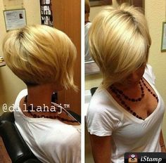 Bob Inversat, Short Hair Trends, Hair Affair, Short Blonde Hair, Love Hair, Short Cuts, Short Hair Cuts For Women