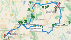 a map that shows the route to yellowstone national park and where you can take it