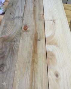 the table is made out of wood and ready to be painted