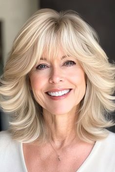 Flick Up Hairstyles, Farrah Fawcett Hairstyles, Feathered Hairstyles Medium Fine Hair, Farrah Fawcett Haircut, Diy Hair Trim, Helen Mirren Hair, Farah Fawcett Hair, 1970s Hair, Hair Shag