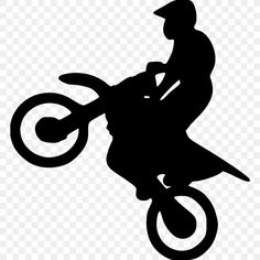 the silhouette of a person on a dirt bike, with no background png clipart