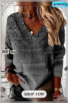 Ethnic Long Sleeve V Neck Casual Tunic Sweatshirt Gray Casual Blouse For Winter, Casual Gray Blouse For Winter, Casual Gray Winter Blouse, Patterned Long Sleeve Tops For Winter, Patterned Long Sleeve Winter Top, Gray Long Sleeve Blouse For Winter, Bohemian V-neck Tops For Winter, Bohemian Printed Winter Tops, Bohemian Printed Tops For Winter