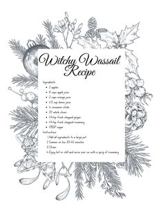 Witchy Wassail Recipe — Wind Moon Magick Yule Tea Recipe, Yule Drinks, Grimoire Design, Enchantress Aesthetic, Yule Party, Yule Recipes, Solstice Traditions, Celebrate Yule, Winter Solstice Traditions