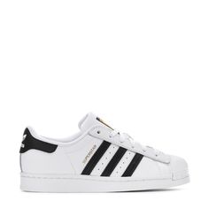 ZAPATILLAS ADIDAS SUPERSTAR MUJER Originalmente fabricado para canchas de baloncesto en los años 70. Celebrado por la realeza del hip-hop en los años 80. El zapato adidas Superstar es ahora un elemento básico del estilo de vida para los entusiastas del streetwear. La mundialmente famosa característica de la puntera en forma de concha permanece, brindando estilo y protección. Tal como sucedió en las canchas de béisbol en el pasado.

 Superior de cuero.

 Puntera de goma clásica.

 Plantilla Ortho