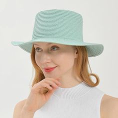 Step into summer with style and protection Perfect for those sunny days on the beach or a casual stroll around town, this elegant Panama-style hat is more than just a fashion statement—it's your personal shield against the sun's rays. Product Features Designed with functionality and style in mind, our sun hat features a wide brim that offers ample sun protection, ensuring you can enjoy your outdoor activities without worry. The breathable, lightweight paper material provides comfort even on the hottest days, making it an ideal choice for both spring and summer weather. Its solid pattern and casual style blend effortlessly with any outfit, adding a touch of class to your casual wear. Benefits UV Protection: Safeguard your skin from harmful UV rays with the wide brim design. Lightweight Comf Neutral Design, Outdoor Event, Paper Material, Mint Blue, Hats For Sale, Sun Hat, Wide Brimmed, Straw Hat, Sun Hats