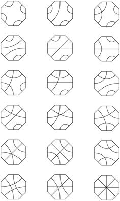 different shapes and lines that are used to make an ornament