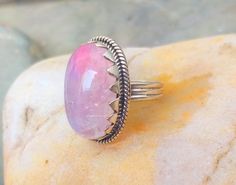 "Natural Rainbow moonstone ring, Water drop stone ring, Pink moonstone ring, Pink stone jewelry, Silver jewelry, 925 solid sterling silver ring, oval stone ring, pink stone jewelry, rear stone jewelry Gemstone - Pink Rainbow moonstone Material- 925 Sterling Silver Color - Pink >nickle free silver jewelry >picture of jewelry will be little bit vary , because of gemstone character shipping- 15-22 working days shipping with tracking number convo me for fast shipping also, more charges will be Oval Stone Ring, Ring Crown, Big Stone Ring, Pink Moonstone, Rainbow Moonstone Ring, Jewelry Picture, Pink Rainbow, Natural Rainbow, Ring Oval