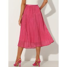 This pleated skirt with accordion style and elastic waist details shows off your femininity. Suits for daily and party wear in spring summer and fall. Pair with a t-shirt and high heels to complete the overall wearing style. Pair it with a t-shirt and high heels to complete the overall wearing style. Suits for daily and party wear in spring summer and fall. Flared Skirt With Elastic Waistband For Night Out, Elastic Waistband Skirt For Spring Night Out, Skirt With Elastic Waistband For Spring Night Out, Spring Night Out Skirt With Elastic Waistband, Spring Skirt With Elastic Waistband For Night Out, Pleated Midi Maxi Skirt For Party, Party Flared Pleated Skirt With Elastic Waistband, Summer Skirt With Elastic Waistband For Night Out, Summer Accordion Pleats Skirt For Night Out