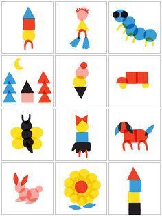 the different shapes and sizes of paper cut outs