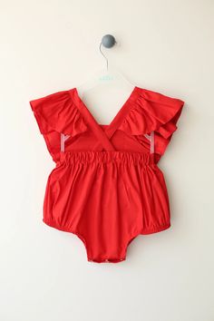 Red Baby Romper Newborn or Birthday Gift Red First Birthday | Etsy Turkey Red Cotton Bodysuit For Spring, Spring Red Cotton Bodysuit, Cute Red Bubble Romper For Playtime, Red Cotton Bodysuit For Summer, Red Cotton Bubble Romper For Spring, Cute Red Cotton Bubble Romper, Red First Birthday, Red Baby Clothes, Birthday Costume