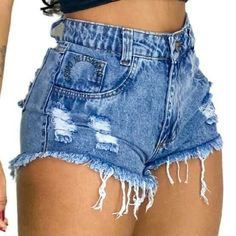 Shorts Reference, Mini Short Jeans, Hopi Hari, Style 2025, Torn Jeans, Ripped Shorts, Daisy Dukes, Mini Short, Jeans For Short Women