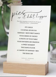 a wooden table with a sign on it that says pieces of delight upper and lower