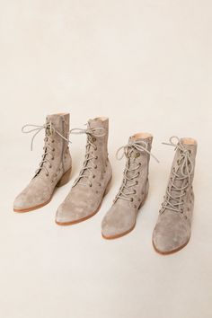 Elevate your shoe game with the Darcy Lace Up Studded Boot. Made of soft tan suede, these almond-toe boots will add a touch of edgy style to any outfit. Featuring gold stud detailing and a side zip closure, these boots are perfect for fashionistas who aren't afraid to stand out. The perfect fall accessory. Almond Toe Boots, Tan Suede Boots, Mini Boots, City Woman, City Kid, Studded Boots, Almond Shaped, Edgy Style, Fall Accessories