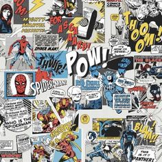 a bunch of comic stickers on a white background with the word pow in it