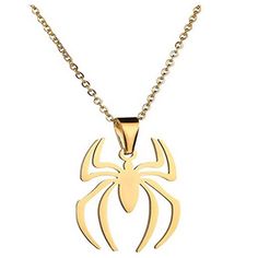 PRICES MAY VARY. The spider symbolizes magic, power and great vitality. The unique design of the spider pendant necklace symbolizes people's yearning for superheroes.It symbolizes a strong will and perseverance. Wearing it, we won't give in even if we meet with difficulties. Spiderman pendant clavicle chain is made of high-end stainless steel, nickel-free, lead-free, hypoallergenic, and can be worn by people with sensitive skin. Our necklace is made of titanium steel, so it is not easy to change Spider Man Necklace, Spider Pendant, Vintage Spider, Spider Jewelry, Spider Necklace, Spider Earrings, Necklace Chain Lengths, Halloween Jewelry, Black Chain