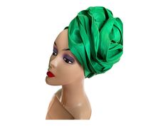 Green Pre tied Turban Hat Summer Wrap Turban, One Size Chic Headwrap, Green Turban For Summer (one Size Fits Most), Green One Size Fits Most Headscarf, Green One-size Headwrap For Summer, Adjustable Green Headscarf For Spring, Pre Tied Head Wrap, Head Wraps For Women, Turban Hat