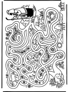 a black and white maze with an image of a cat in the hat on it