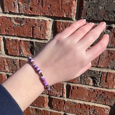 This clay beaded bracelet is stretchy and sturdy, and has a gold heart bead and gold box beads all around it. :) Clay Beaded Bracelet, Gold Box, Bracelet Beaded, Purple Heart, Heart Beads, Heart Bracelet, Gold Heart, Clay Beads, Heart Of Gold