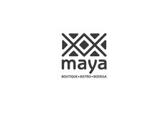 the logo for maya boutique, an art - filled clothing store in los angeles