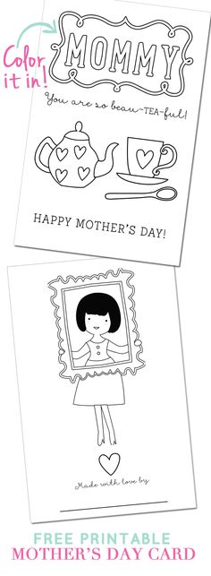 mother's day card with the words happy mother's day and an image of a