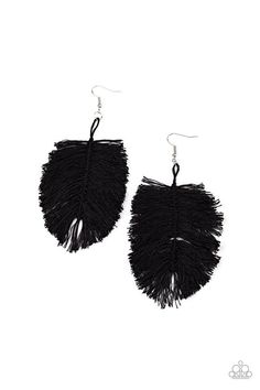 Paparazzi Earring ~ Hanging by a Thread - Black Hanging By A Thread, Paparazzi Accessories Jewelry, Thread Earrings, Paparazzi Accessories, Black Fringe, Black Earrings, Paparazzi Jewelry, Affordable Jewelry, Tassel Fringe