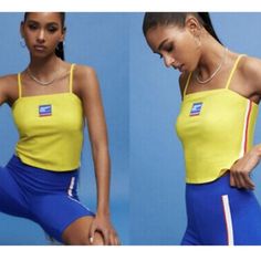 Forever 21 Usps Edition Priority Mail Yellow Crop Top Tank Strappy Women's M New With Tags. Yellow Tank Top For Summer Sports, Yellow Summer Sports Tank Top, Yellow Sports Tank Top For Summer, Sporty Yellow Tops For Summer, Trendy Yellow Tank Top, Yellow Workout Tops For Summer, Summer Workout Yellow Tops, Yellow Sporty Crop Top For Summer, Sporty Yellow Crop Top For Summer