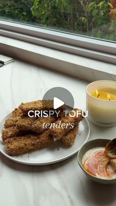 Danielle Brown | vegan recipes on Instagram: "CRISPYYY TOFU TENDERS 🍗✨(15 minutes & high protein) follow @healthygirlkitchen for more!! 

1 block high protein extra firm tofu (cut into thick strips) 

Batter: 
2 tbsp tahini 
2 tbsp almond milk
1 tbsp soy sauce 
1 tsp Dijon mustard

Breading:
1 cup breadcrumbs
1 tsp smoked paprika 
1 tsp salt
Pinch pepper

How to:
- preheat oven to 400 F. Line baking sheet with parchment. 
- cut tofu into strips 
- whisk batter ingredients together then dip tofu in it 
- dip tofu next in breadcrumb mixture 
- lay on baking sheet as you go 
-Bake or airfry 20 min flip halfway through 
- mix leftover batter with buffalo sauce and use as a dip!! 
- enjoy!! 

#vegan #plantbased #dairyfree #tofu #airfryer #healthyfood #healthylifestyle #healthyliving #recipeoft