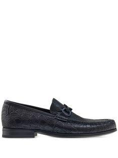 jet black crocodile leather /calfskin Gancini plaque square toe slip-on style branded leather insole leather sole low block heel Unfortunately, we are unable to ship this item outside of the EU & UK. Ferragamo Men, Low Block Heels, Crocodile Leather, Jet Black, Leather Loafers, Low Heels, Salvatore Ferragamo, Loafer Shoes, Leather Heels