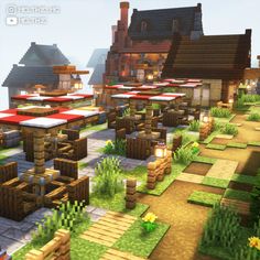 an image of a small village in minecraft