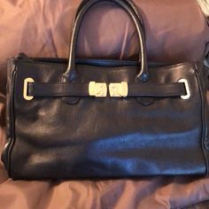 Onna Ehrlich Black Leather Satchel In Great Condition. No Scratches Or Signs Of Wear. Black Satchel, Black Leather Satchel, Coach Swagger Bag, Leather Satchel, Satchel, Top Handle Bag, Black Leather, Bag Lady, Women Shopping