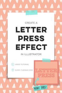 a poster with the words, create a letter press effect in illustrator