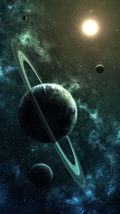 an artist's rendering of the planets in space