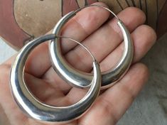 Bulky Silver Jewelry, Funky Hoop Earrings, Large Silver Earrings, Cool Hoop Earrings, Big Silver Hoop Earrings, Chunky Silver Jewellery Aesthetic, Big Hoop Earrings Aesthetic, Chunky Silver Jewelry, Chunky Silver Earrings