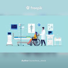 Médico y paciente discapacitado en sala ... | Premium Vector #Freepik #vector #mujer #hombre #medico #hospital Saline Drip, Iv Drip, Iv Fluids, Blood Drop, 13th Doctor, Hospital Room, Hospital Bed, Medical Insurance, Surgical Instruments