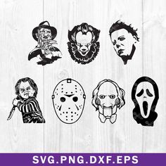 halloween masks svg files for cutting and cricing with the text'svg png dxf eps - brings