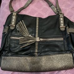 Like New, Never Used With No Markings Or Scratches On Bag. Comes With Two Zipper Compartments On The Front And Back. Great For Everyday Wear! Silver Soft Leather Travel Shoulder Bag, Silver Soft Leather Shoulder Bag For Travel, Silver Leather Tote Satchel, Silver Leather Shoulder Satchel, Silver Soft Leather Crossbody Bag, Silver Leather Bag With Zipper Closure, Silver Leather Bags With Zipper Closure, Silver Satchel Shoulder Bag With Metal Hardware, Silver Travel Satchel With Adjustable Strap