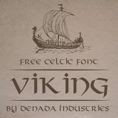 an old book with the title free celtic font viking by genda infoscities