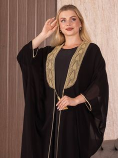 High-Quality Fabric: Crafted from premium materials, offering durability, comfort, and a luxurious feel. Free Size: Designed as one size fits all, providing a versatile and comfortable fit for all body types. Exquisite Embroidery: Features intricate embroidery that showcases traditional craftsmanship and adds a touch of sophistication. Traditional Design: The classic Bisht design reflects cultural heritage and timeless elegance. Perfect for Any Occasion: Suitable for daily wear, special events, Kaftan Abaya, Embroidery On Clothes, Intricate Embroidery, Traditional Clothing, Cultural Heritage, Traditional Design, Traditional Outfits, Body Types, One Size Fits All