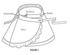 a drawing of a skirt with the words figure 7 on it and instructions for how to sew