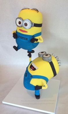 a cake made to look like a minion