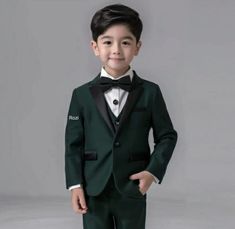 Kid's And Boy's Stylish Formal Dress - Kids & Boys Suit - Suit For Toddler - Boy's Wedding Suit - Gift For Boy's Elegant Suit - Brown Three Piece Two Piece Suit For Boy's Fabric:- Premium Dry clean Recommended Please Check The Standard Sizing Chart Last Picture We make the suit according to our Standard size chart, If you are not sure about Kid's size.  Please Send Me Your Kids Measurement in inches  Please Check the below 1 Jacket Length ? in 2 Shoulder ? in 3 Sleeves Length ? in 4 Вісер- ? in Green Tuxedo With Suit Collar For Wedding, Green Tuxedo Suit For Wedding, Elegant Green Three-piece Suit For Party, Elegant Green Three-piece Party Suit, Fitted Green Three-piece Suit For Party, Elegant Green Tuxedo For Parties, Green Fitted Sets For Formal Occasions, Green Tuxedo Party Set, Elegant Green Sets With Suit Collar